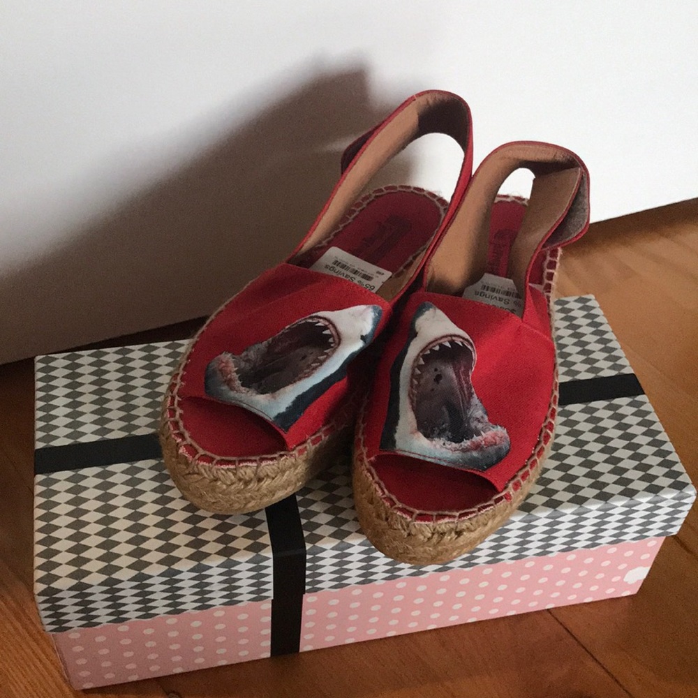 Jeffery Campbell Shark Espadrilles Size 6
